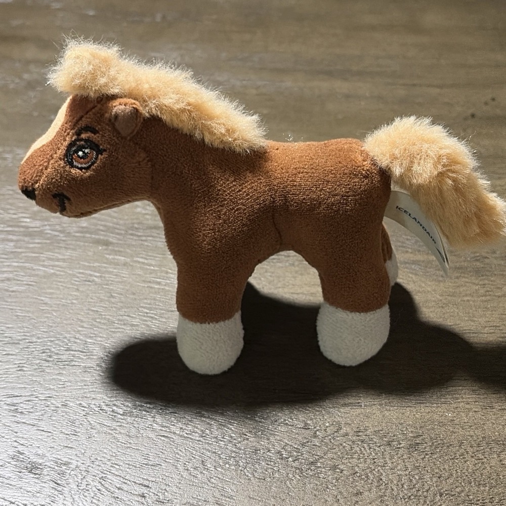 Icelandair Mini Pony Horse Brown Plush 5" Stuffed Animal Promo Kidz In Flight